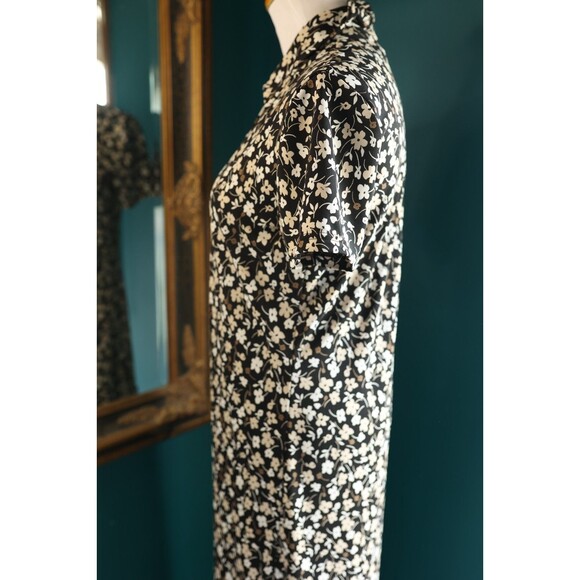 Vintage 90s Villager Floral Ditsy Button Down Maxi Dress Whimsigoth Cottagecore - Picture 6 of 14